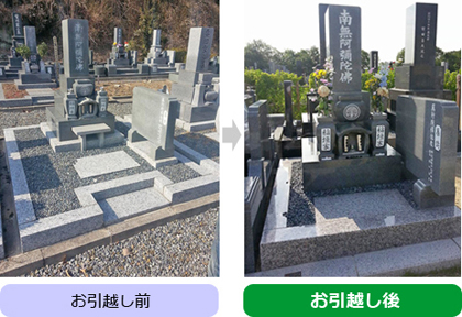 お墓じまい+ご遺骨+墓石(お引越し)プラン